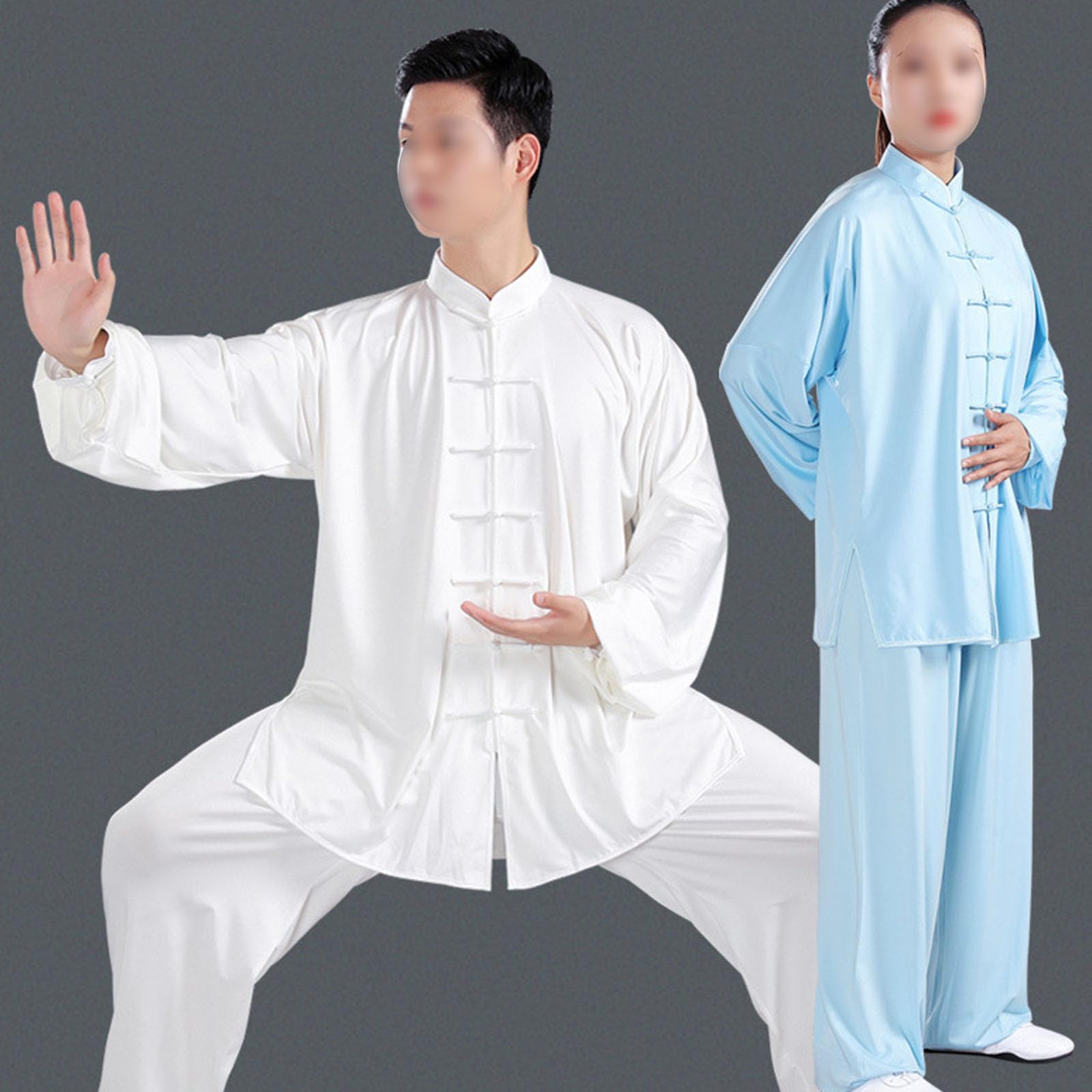 Abbigliamento per Arti Marziali,Tuta Tai Chi,Uniformi Tradizionali Cinesi per Tai Chi Qi Gong Wing Chun,Costume Uomo Donna Ice Silk(Size:XXL,Color:C)