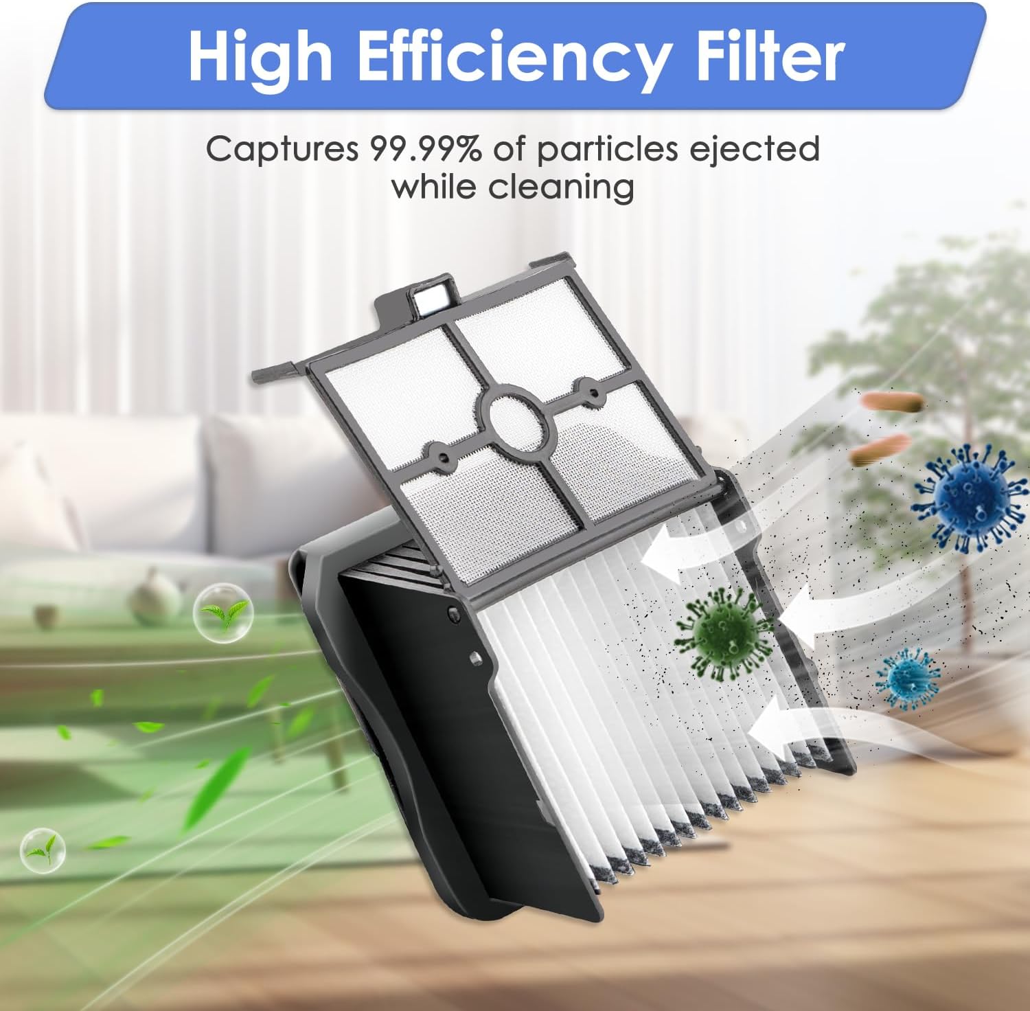 (4 Pack) S20 Pro Replacement Brush Rollers and HEPA Filters Compatible with Narwal S20 Pro Wet Dry Vacuum Cleaner, Accessories Kit, 2 Brush Rollers, 2 HEPA Filters