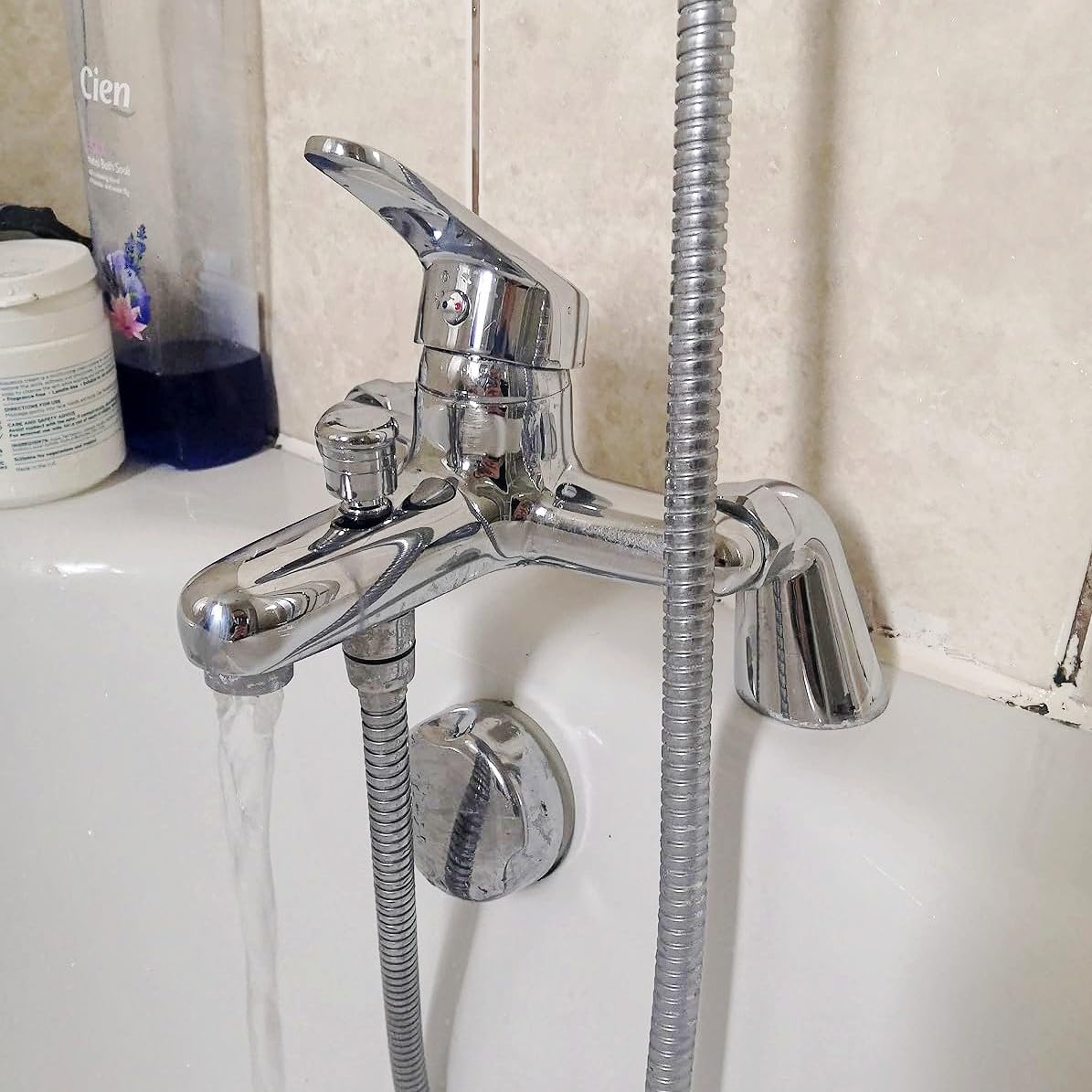 JZK 40# Maniglia per Rubinetto in Lega di Zinco Tonda con Segno a Colore per Caldo e Freddo, Leva per Rubinetto per Lavandino Cucina, Lavabo Bagno, Vasca da Bagno