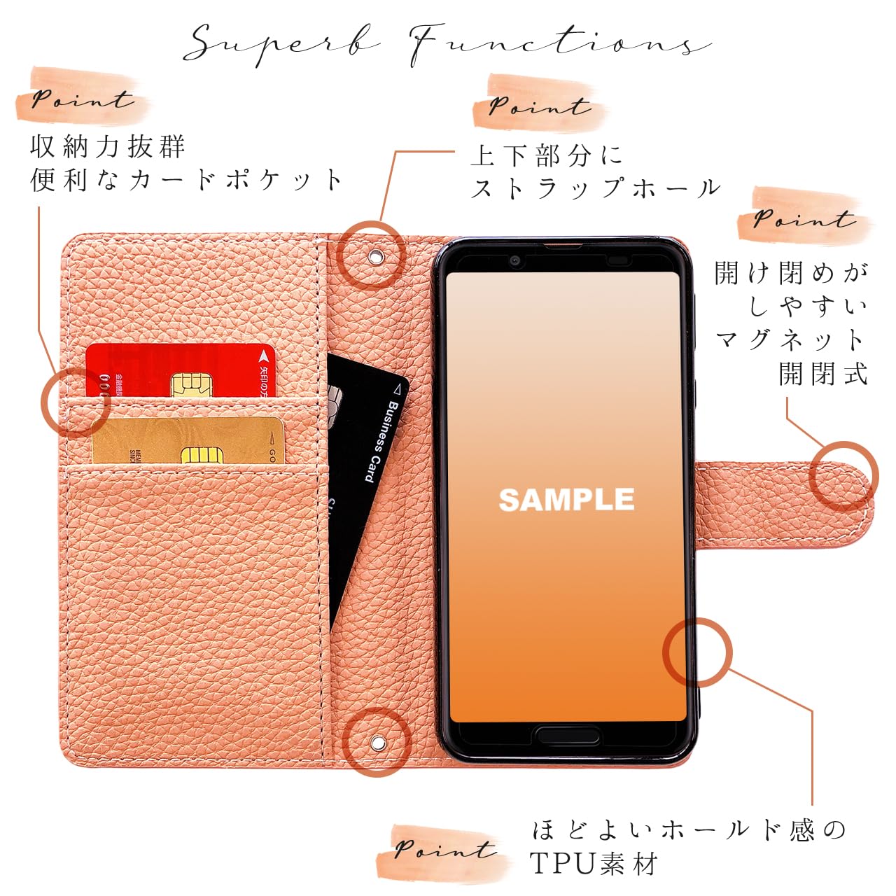 Amazon.co.jp: Libero 5G IV ケース 手帳型 A302ZT カバー 手帳型 