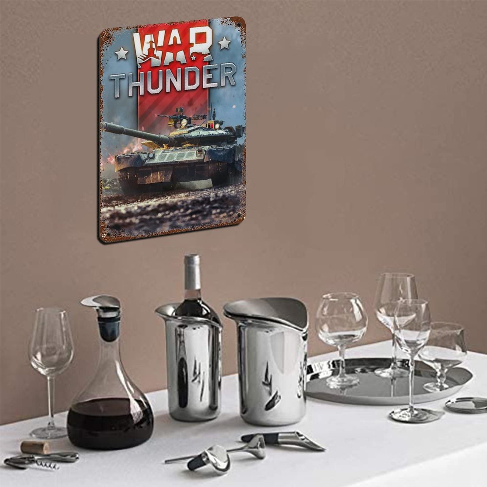Poster Metallico Retrò War Thunder - Cartello In Ferro 20x30 Cm Per Bar, Garage E Cameretta, Decorazione Da Parete Vintage - 2