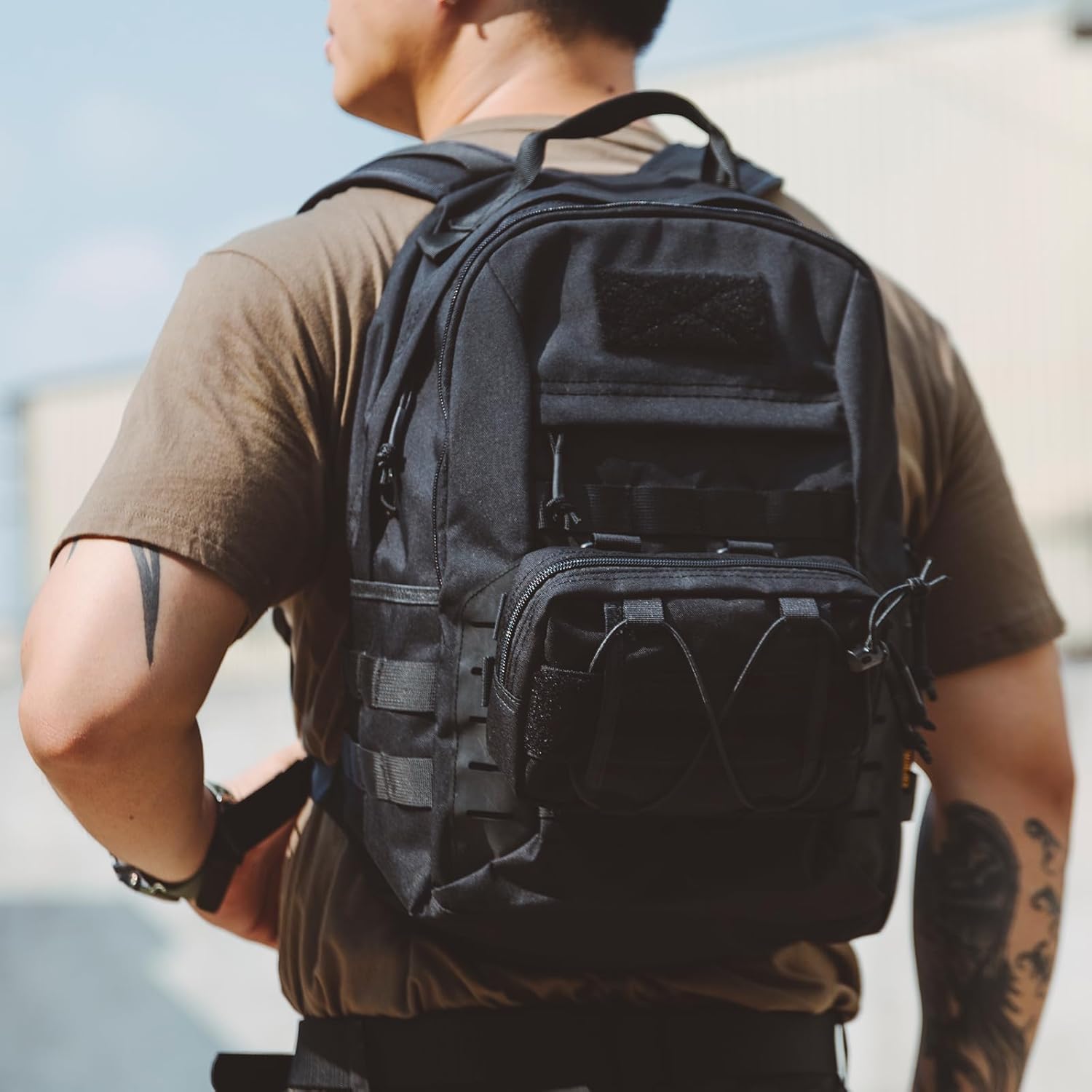 EXCELLENT ELITE SPANKER Tactical Molle Admin Pouch Compact Utility EDC Tool Bag with Shoulder Strap Nylon Belt Waist Bag for Tactical Accessories