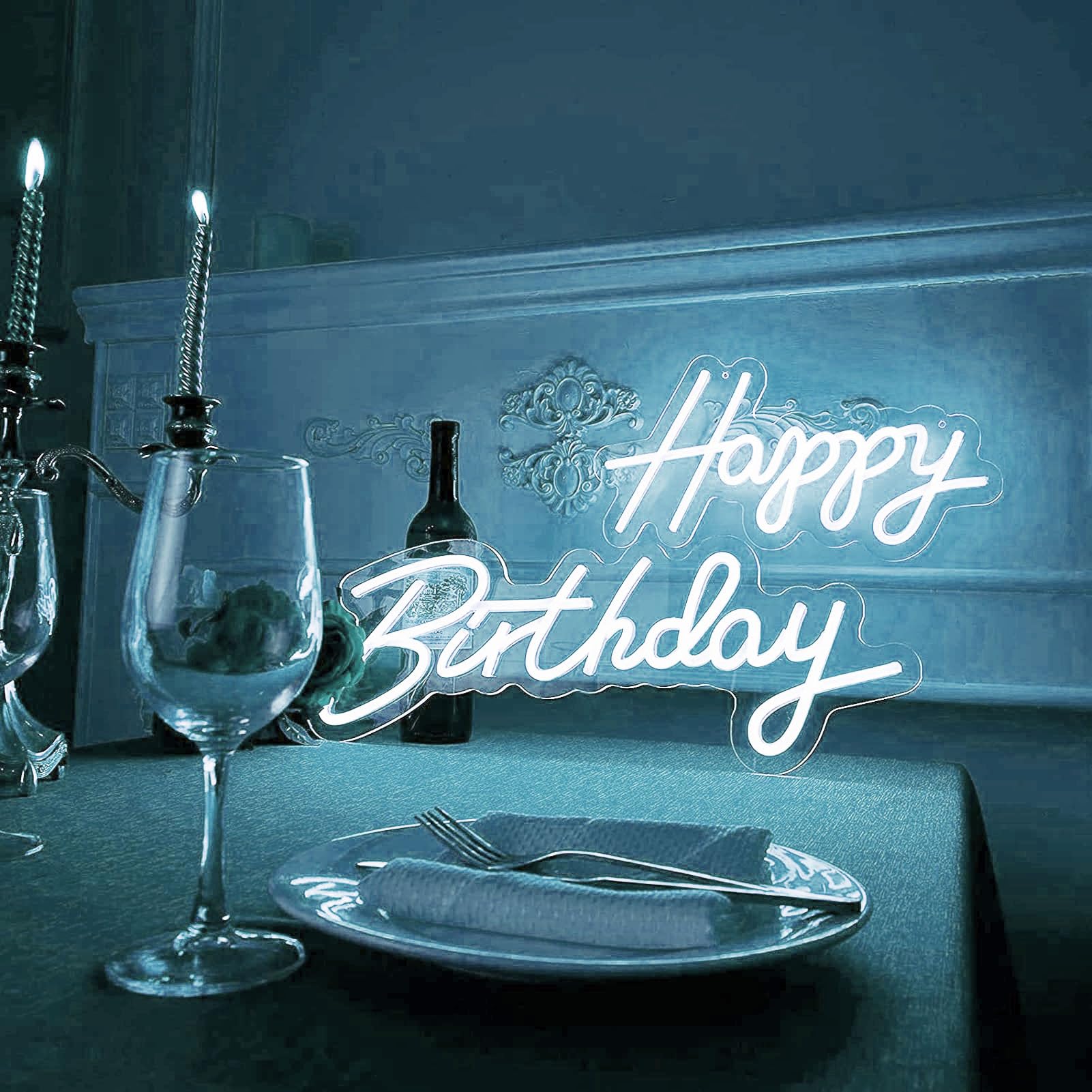 Insegna Al Neon di Buon Compleanno Luce Decorativa Ad Alta