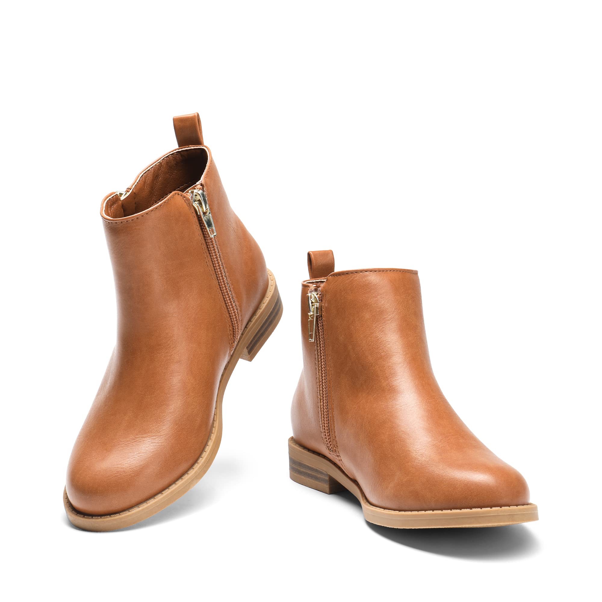 DREAM PAIRS BOTAS DE ANKLE Niñas con Cremallera Lateral y Tacones Bajos para Niños Pequeños/Medianos/Grandes