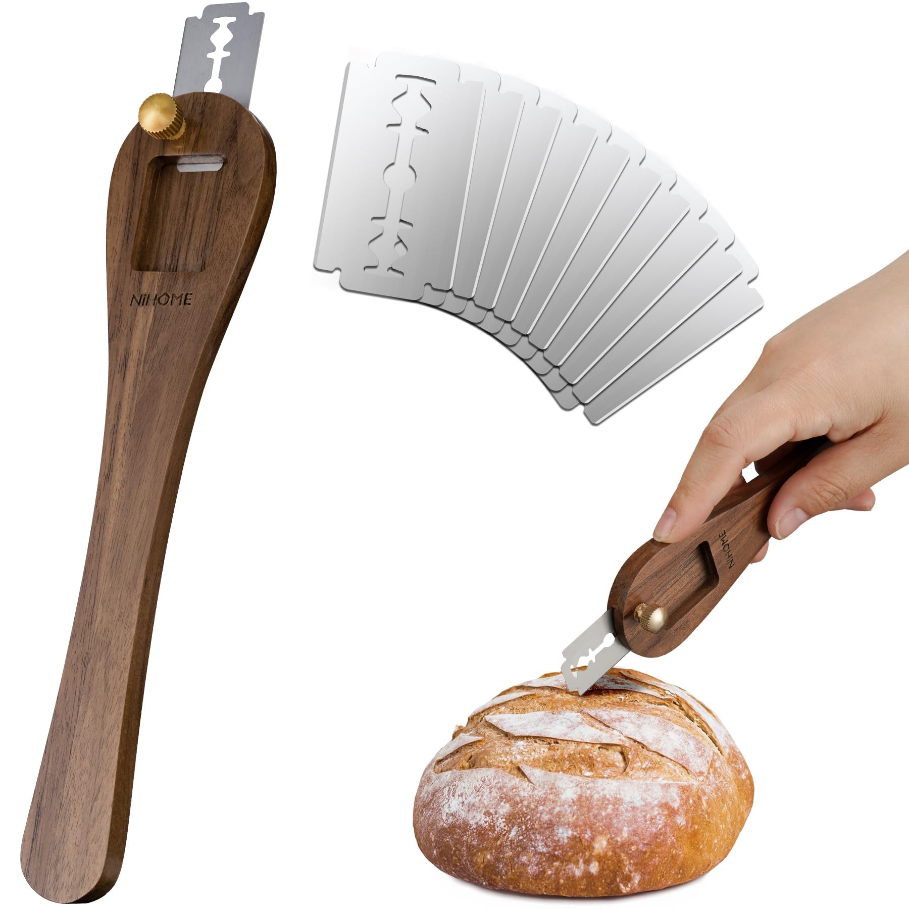 kneuklid Romance★hurts★Lamina ★brodiaea Amazon.com: NiHome Bread Lame with Long Walnut Wood Handle for