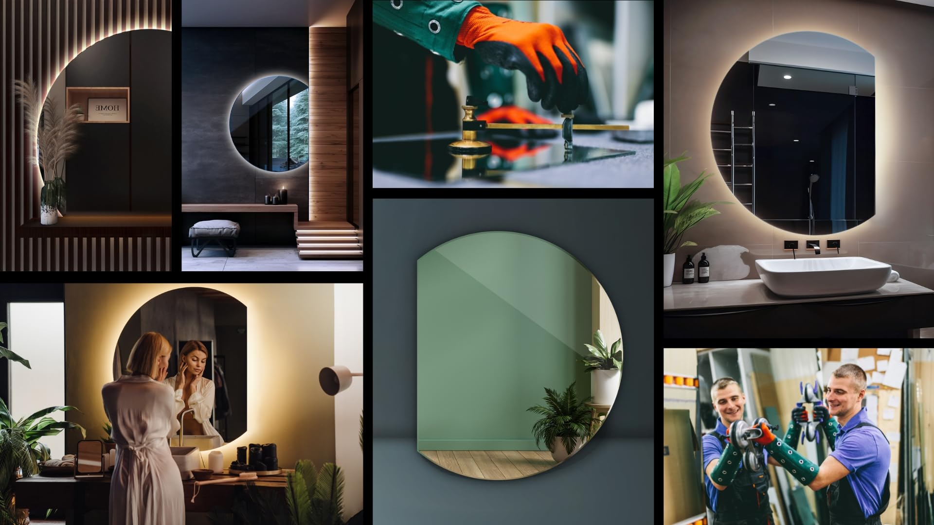 Tulup Specchio illuminato da bagno di tendenza 80 cm LED Luce neutra