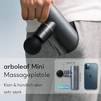 arboleaf Mini Masszázspisztoly 3200 RPM - Intelligens AI Szintekkel, 4 Fejjel, Könnyű Izomfeszültség-oldó Készülék, USB-C Töltés, Hordtáskáv 3