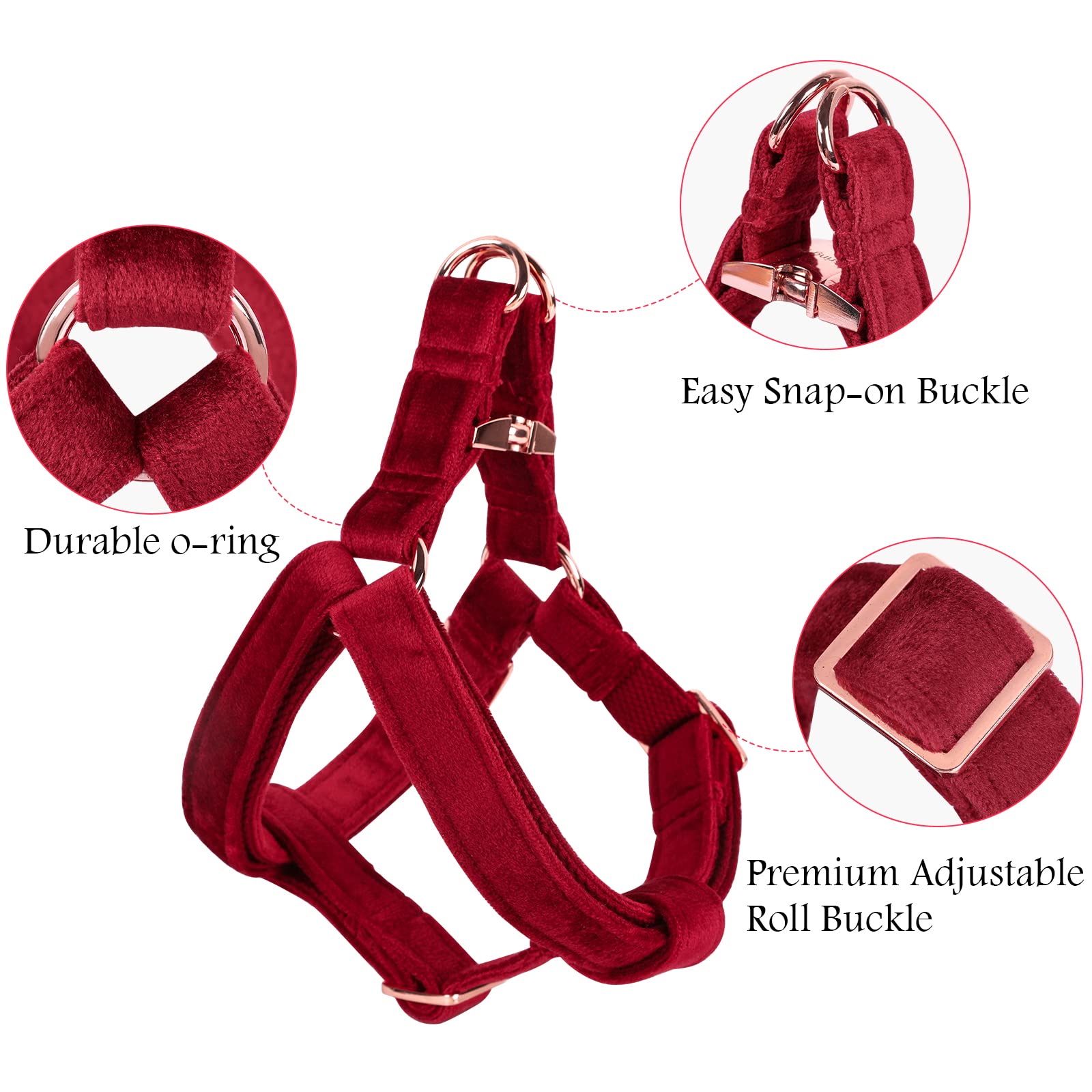 Amazon.com : ARING PET Velvet Dog Halter Harness-Soft Heavy Duty