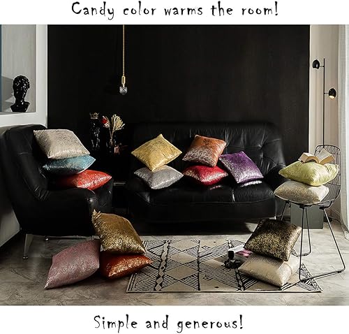 Miniatura 5 de Juego de 2 fundas de almohada decorativas de lino y algodón, color liso, 18x18