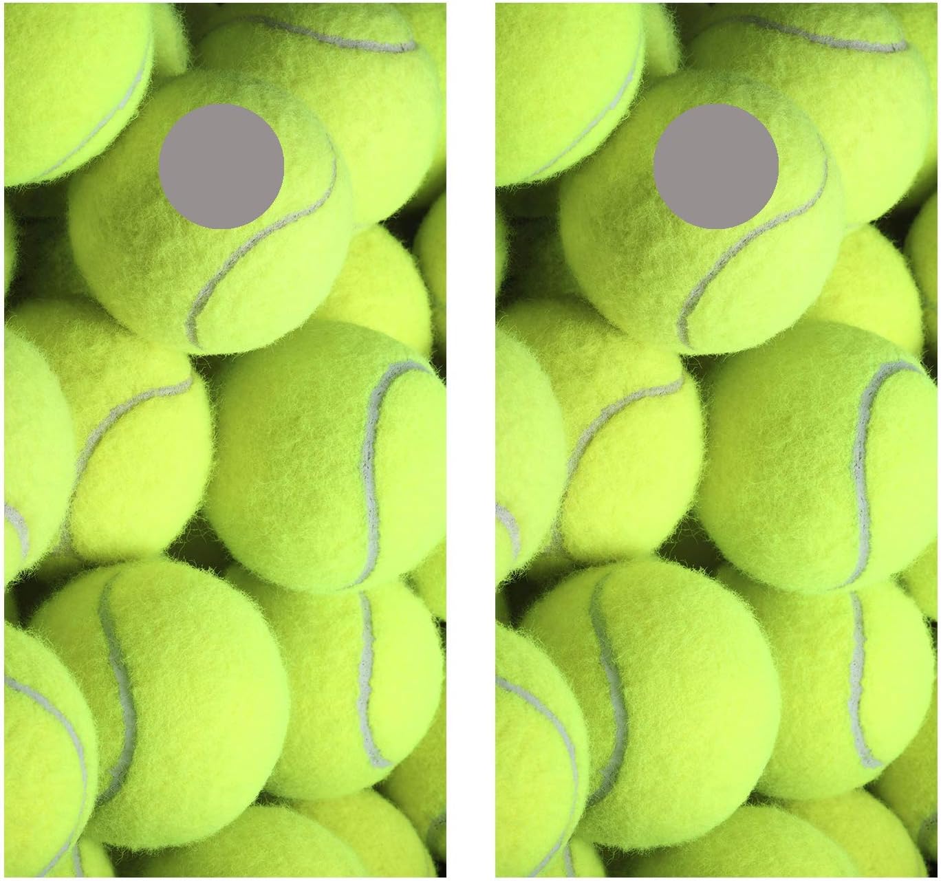 Tennis Balls Big Cornhole Board Decal Wraps (Laminated