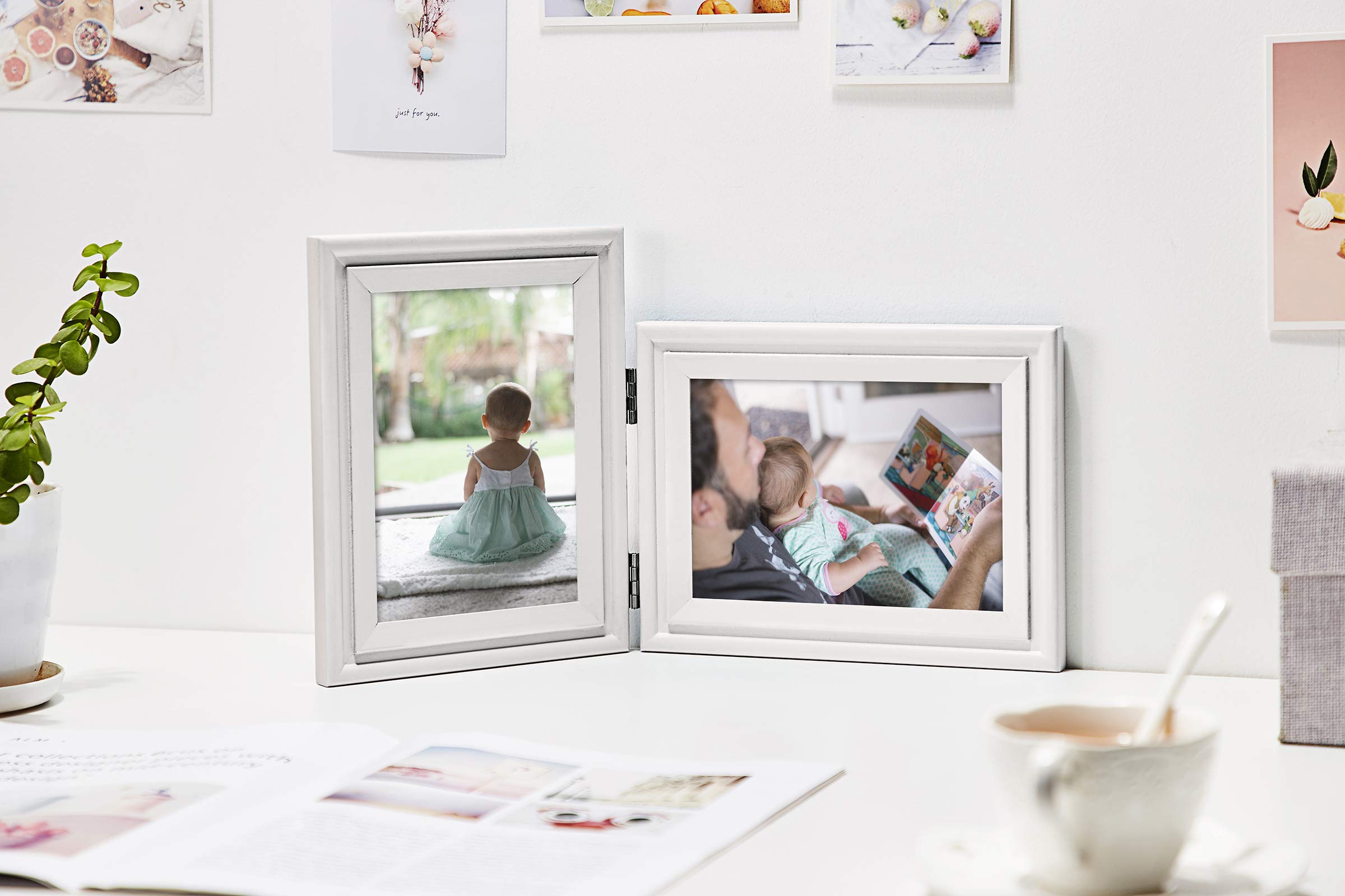 JD Concept Vertical Horizontal Combo, Double 4x6 White Wood Hinged