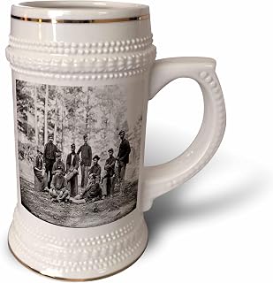 3dRose Print of Civil War Soldiers Picture - Stein Mug, 18oz , 22oz, White
