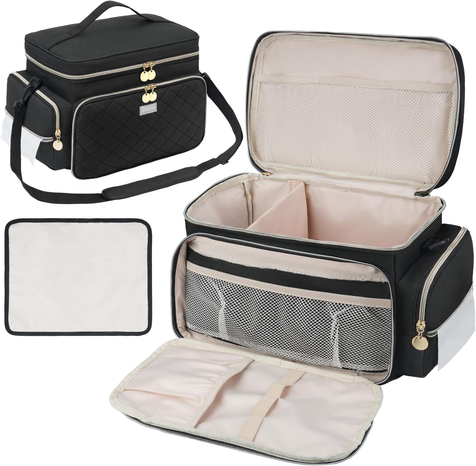 Breast Pump Bag Compatible with Spectra S1,S1 Plus and S2, Pumping Travel Carrying Case for Breast Pump and Accessories, Black