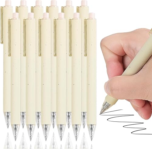 Miniatura 1 de Bolígrafos de gel de punta fina de 0.020 in, color negro, de escritura suave, bolígrafos japoneses bonitos, suministros estéticos de oficina,