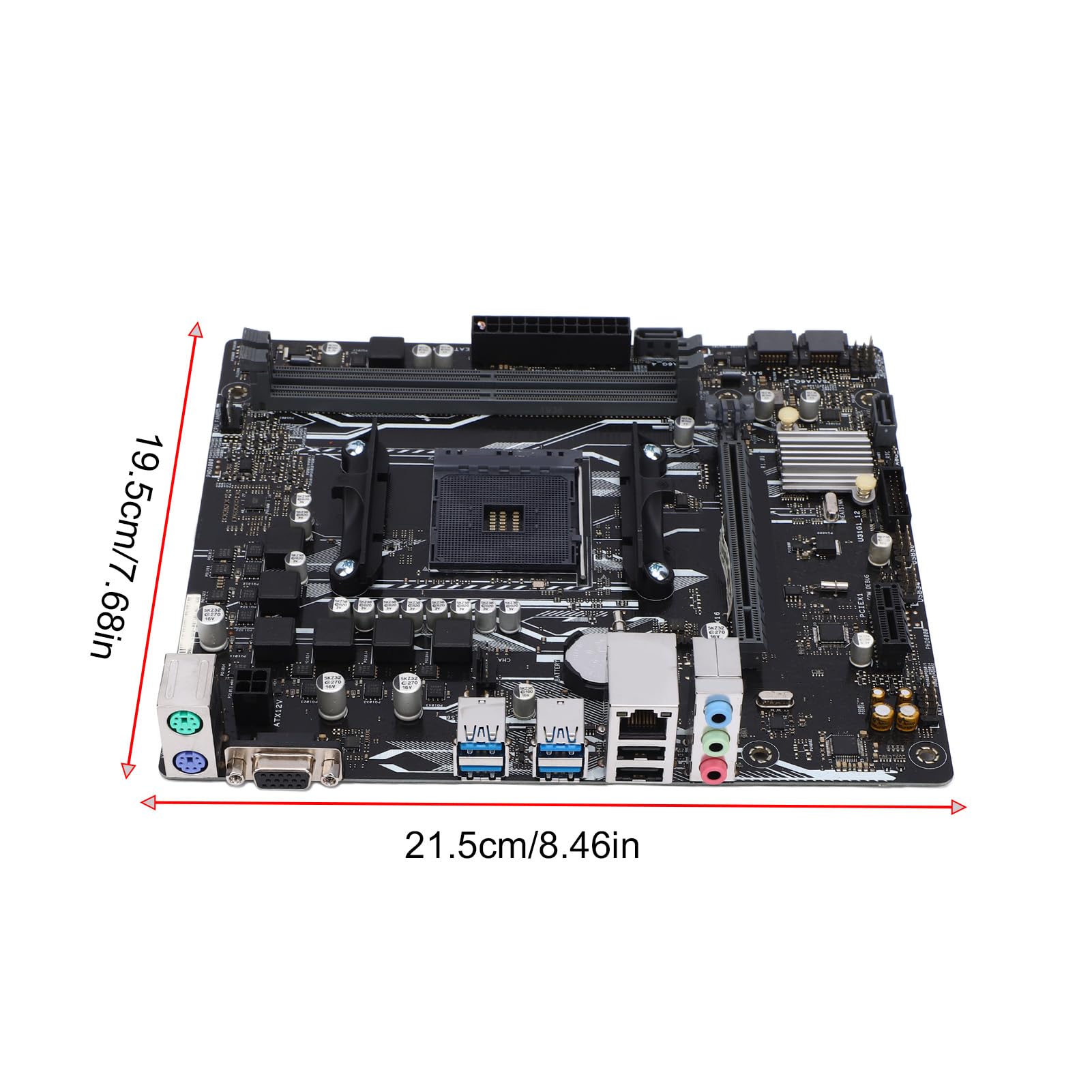 Placa Base A320M F Micro ATX, Zócalo AM4 Compatible con APU Ryzen R3 R5 R7 Athlon de Primera, Segunda y Tercera Generación, 2 Ranuras DIMM DDR4 de hasta 32 GB a 3200 MHz