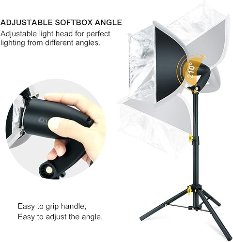 Miniatura 4 de LINCO Lincostore Studio Lighting Video Retrato de mesa Luz de escritorio para fotografía con soporte para teléfono kit de luces LED de 8 x 8