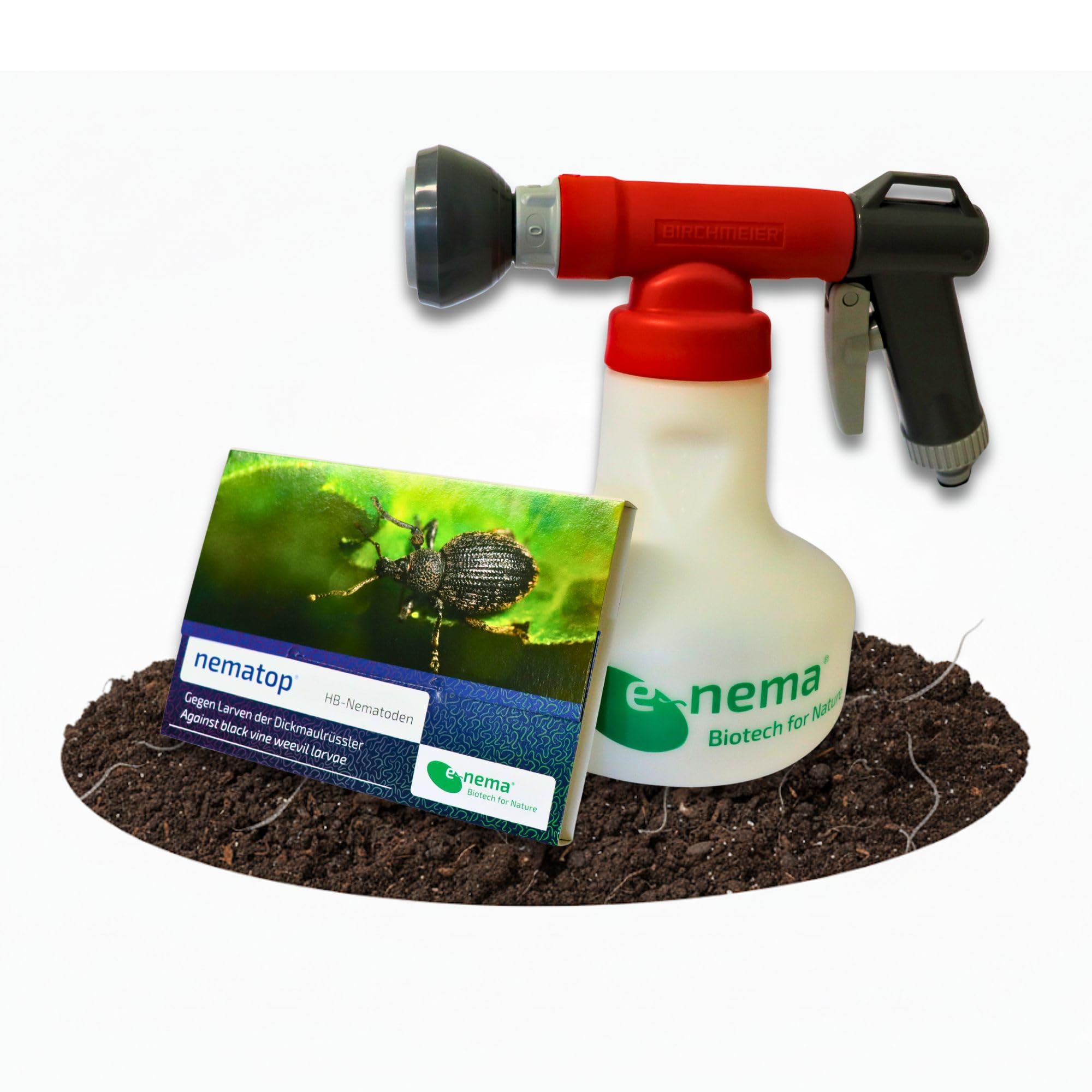 NemaTop (50 Mio) HB Nematoden plus Nema-Sprayer gegen Dickmaulrüssler-Larven