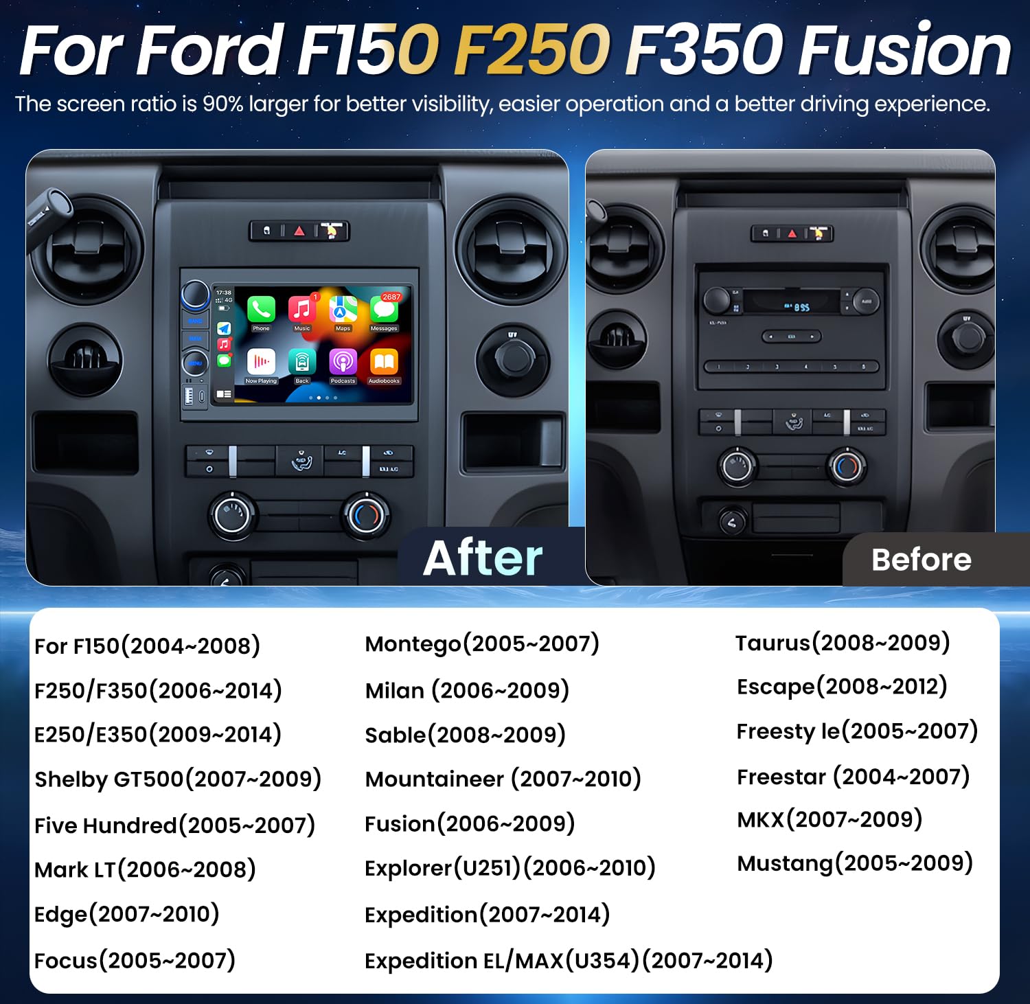 Car Radio Stereo for Ford F150 2004-2008: Upgrade 1280 * 800 7