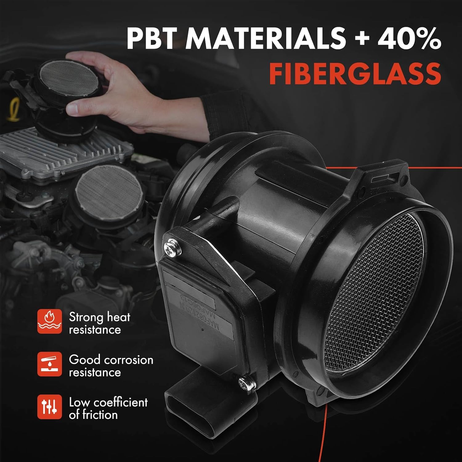 A-Premium Mass Air Flow Sensor Meter Assembly - [with 5Pins] - Fits DOHC, 6Cyl 3.0L 2.7L - Compatible with Audi A4 Quattro A4 02-06, A6 02-04, Quattro A6 01-04, Allroad Quattro 01-05, S4 2001 2002