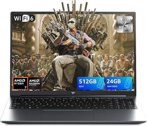 16.1" Gaming Laptop with AMD Ryzen 7 H255 Processor up to 4.90 GHz