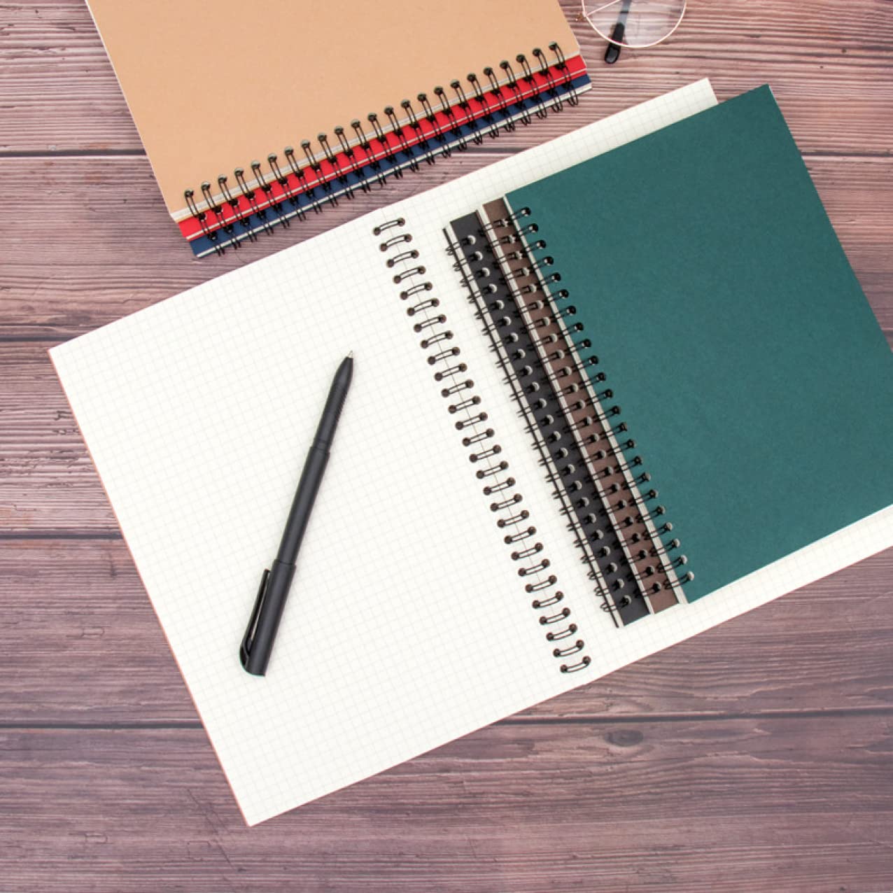 Amazon | QQZSG リングノート A5 ブラック リングノートタイプ