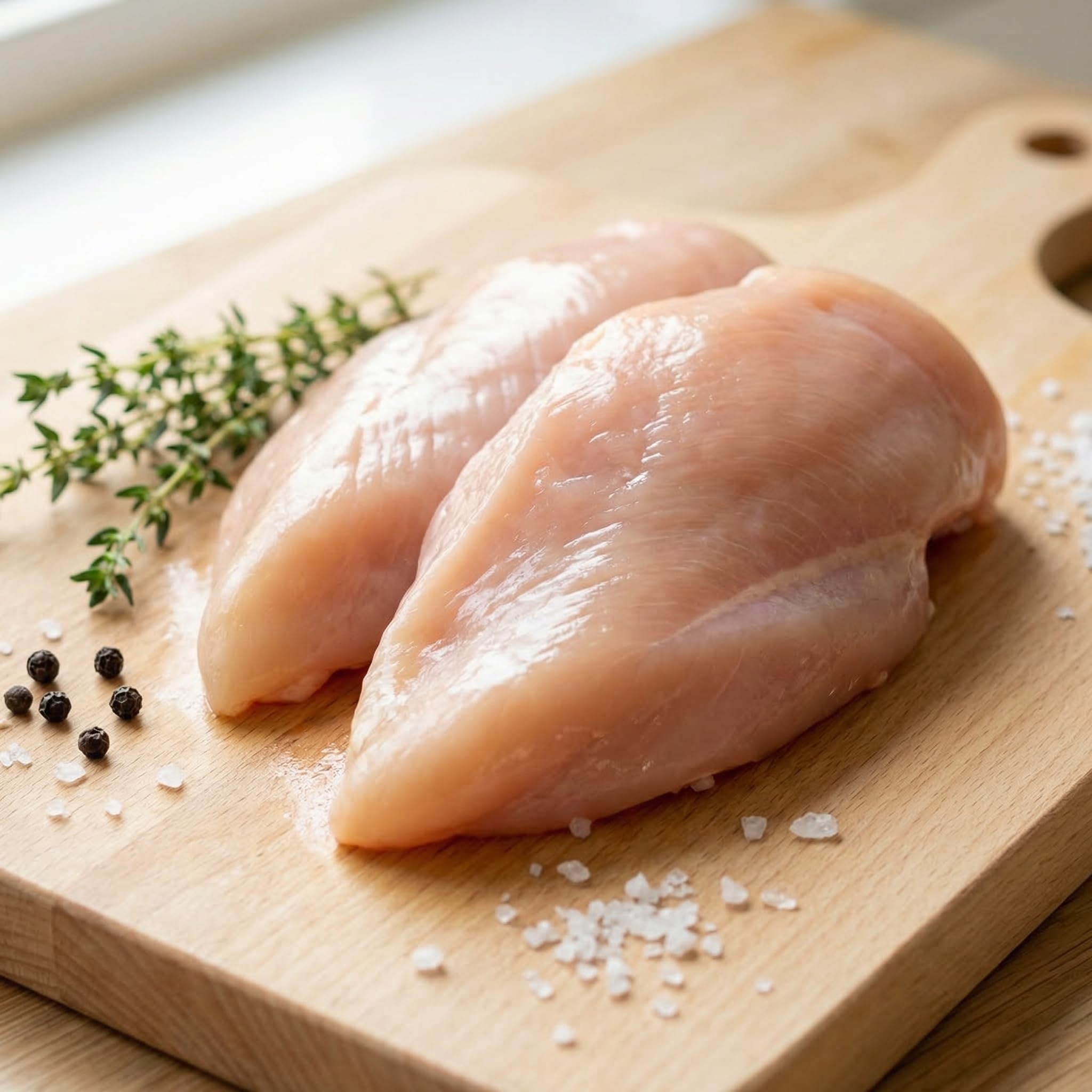 Lots de 6 escalopes de poulet fermier 3x2, env 900g