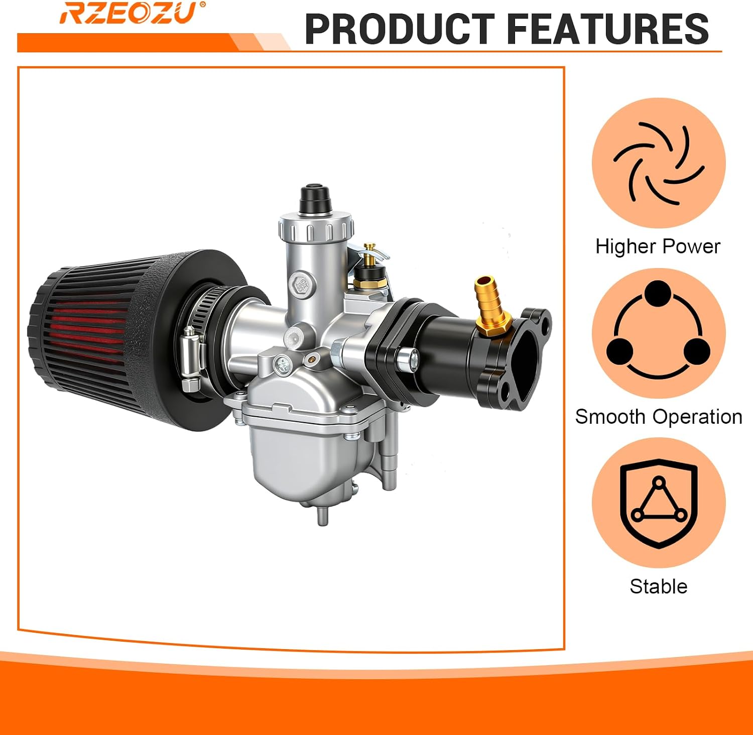 Predator 212 Stage 2 Kit with VM22 Carburetor Replacement for Predator 224cc 196cc Engine Coleman CT200U CT200U-EX BT200X Axis M200 Baja MB200 KT196 Mini Bike Go Kart Performance Parts