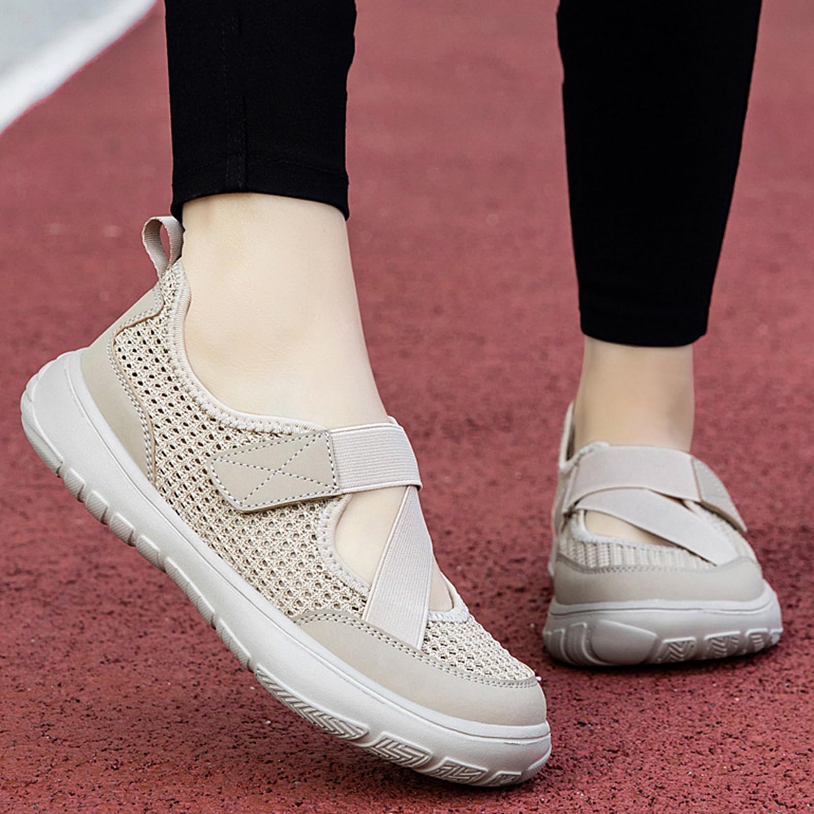 Zapatos Diabéticos Mujer Zapatos Ortopédicos La Salud Zapato Antideslizantes Caminar Sandalias Transpirables Verano Zapato Ligeros Trenzados Suela Suave Tacón Cuña para Juanetes