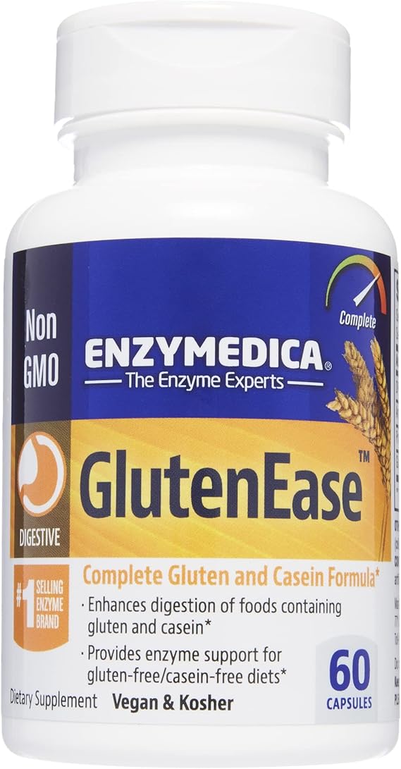 Enzymedica GlutenEase, Complete Gluten & Casein Formula with