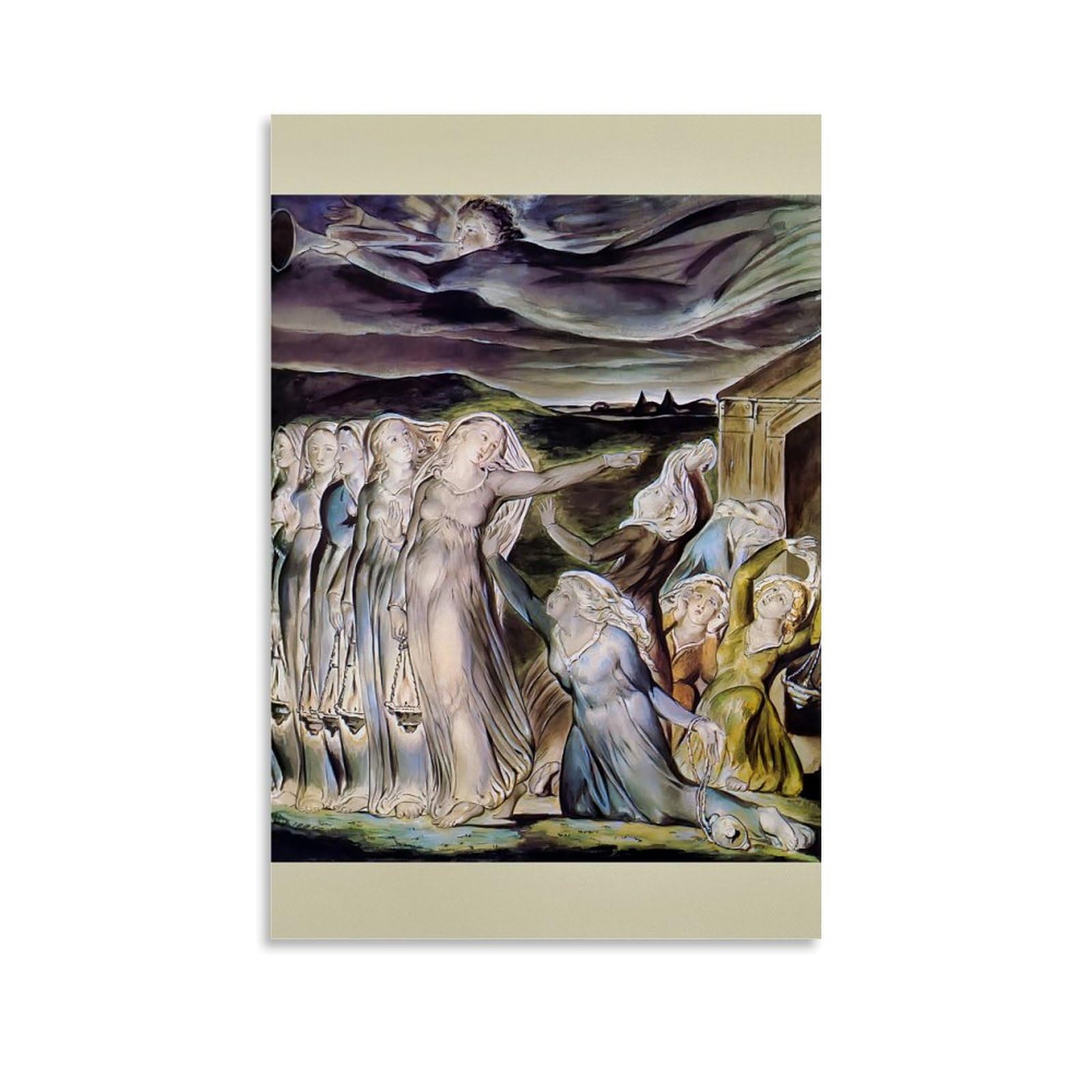 Affiche William Blake Impression Romantique Religieuse De Qualite Musee Vierge Ange - 8
