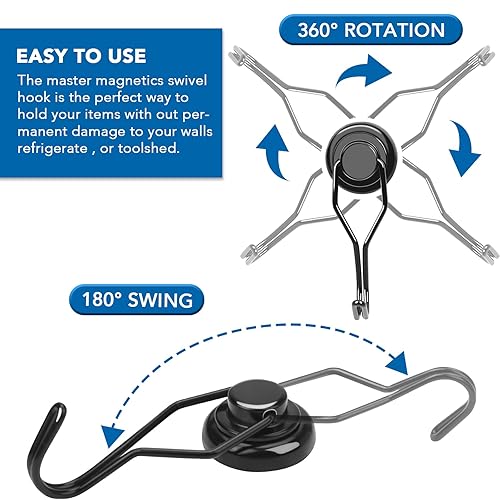 Miniatura 7 de LOVIMAG Ganchos magnéticos resistentes de 100 libras y ganchos magnéticos negros de 60 libras