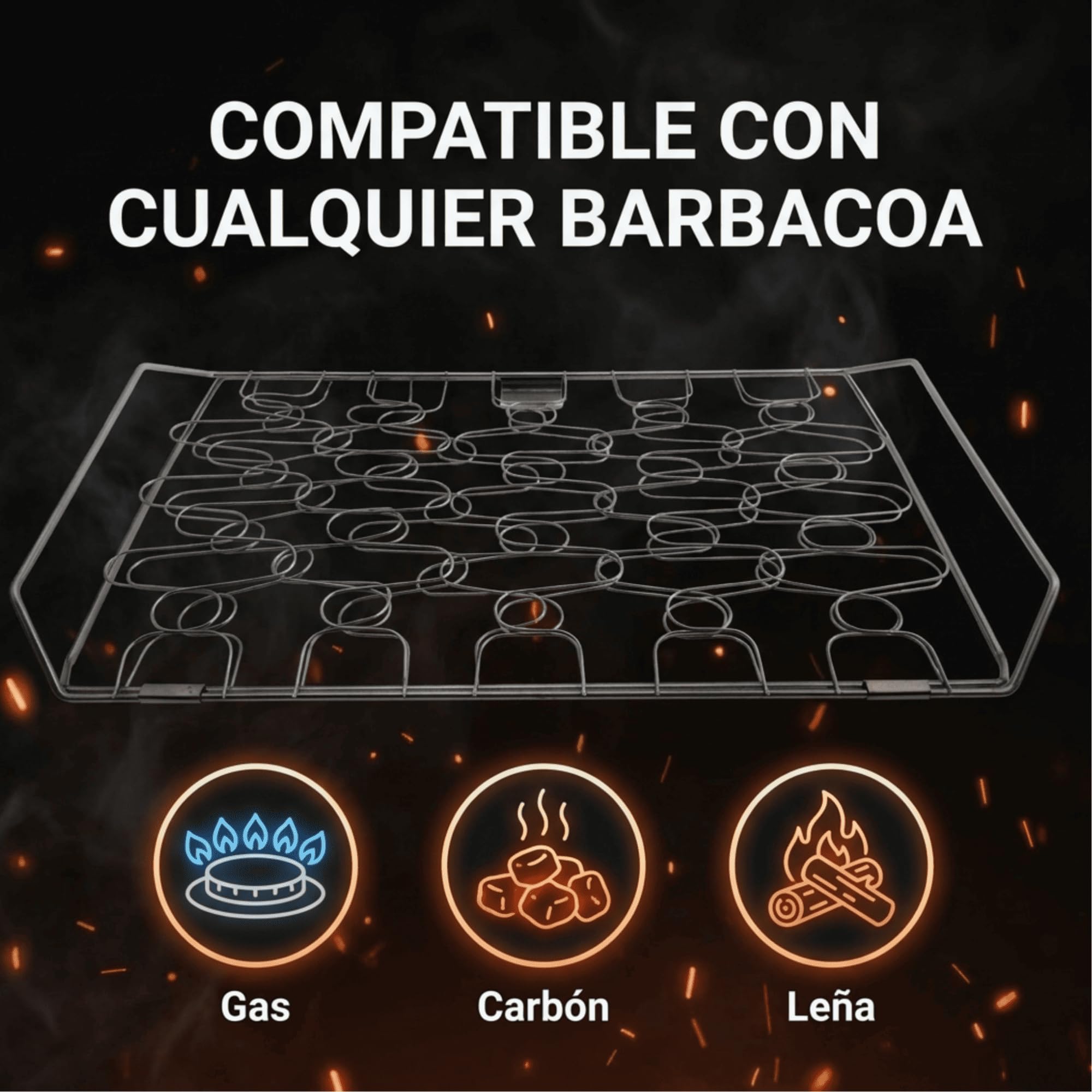 Diloy Home Panier Gril pour Poisson et Légumes, Grille Flexible en Acier Inoxydable, Double Grille pour Barbecue, Facile à Retourner, Compatible Lave-Vaisselle, 45 x 26 cm