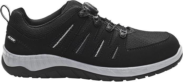 ELTEN MADDOX nero-rosso Low ESD S3S, scarpe antinfortunistiche per donna e uomo, leggere, puntale in acciaio, materiale tomaia: tessuto, fodera interna: tessuto (traspirante), taglia 36