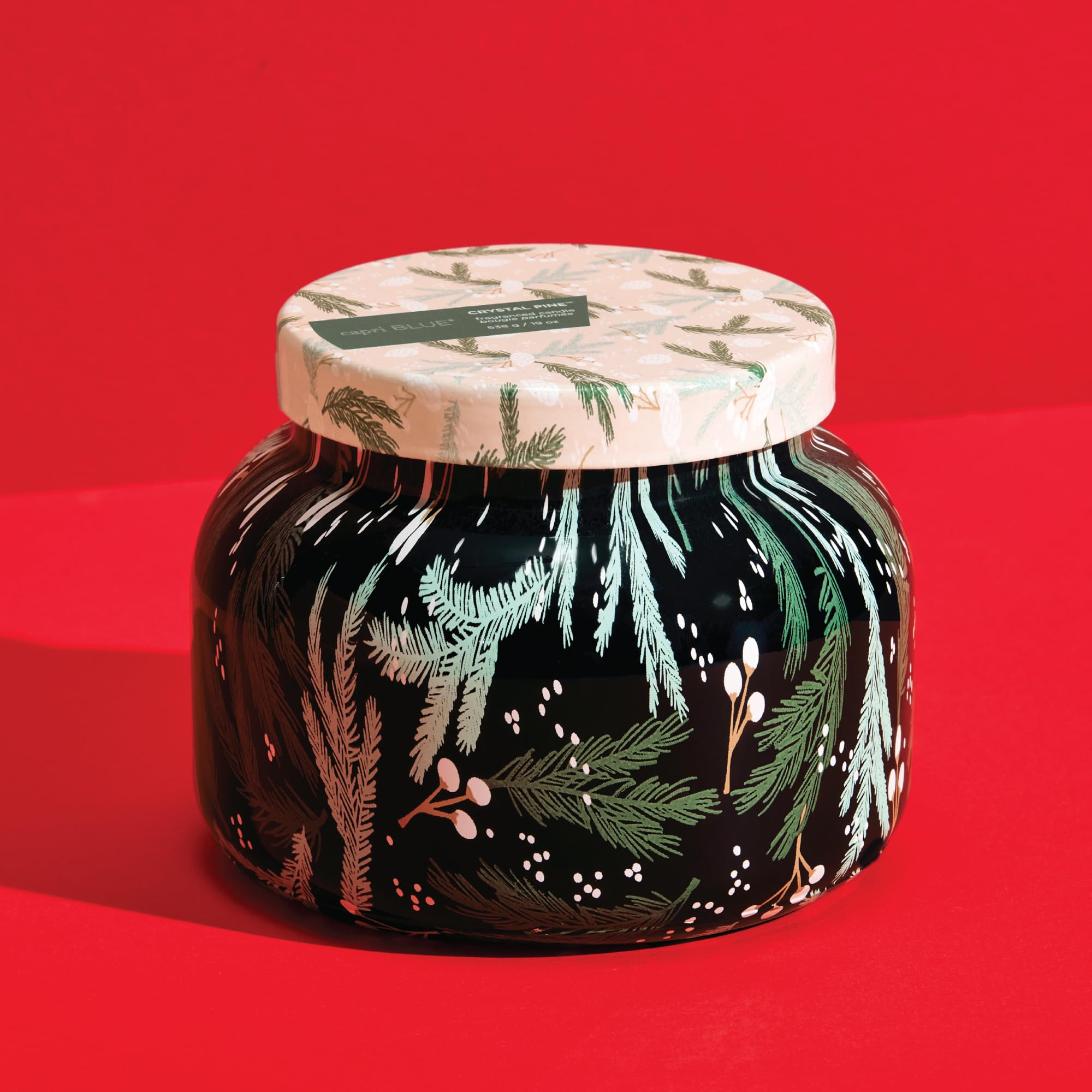 Capri Blue Vela perfumada de pino de cristal – Pattern Play Signature Holiday Candle – Vela de mezcla de cera de soja de lujo – Velas de larga duración – Vela grande con hasta 85 horas de tiempo de