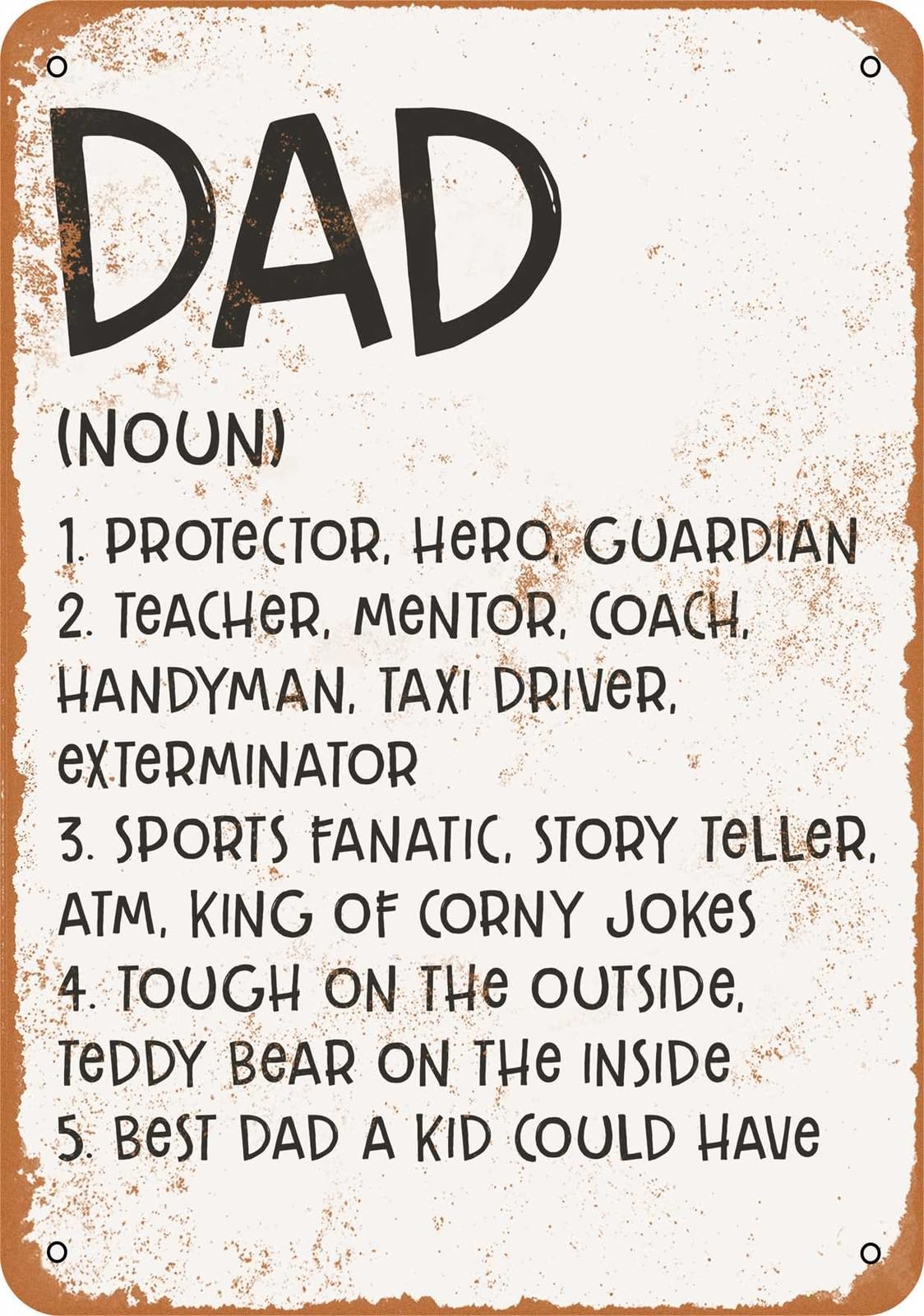 Miaomansenstore Metal Sign - Dad Definition - Vintage Look Home Decor