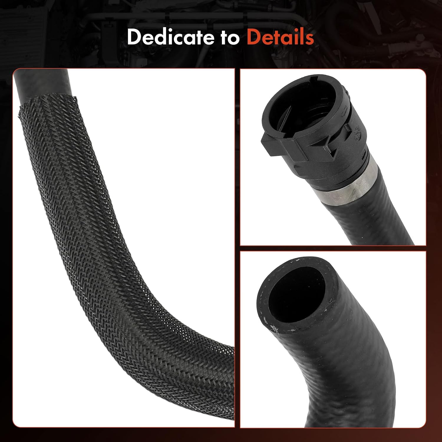 A-Premium Outlet HVAC Heater Hose Pipe Line Assembly with Clamps and Protective Sleeve Compatible with BMW G01 Series X3 2018-2019, G02 Series X4 2019