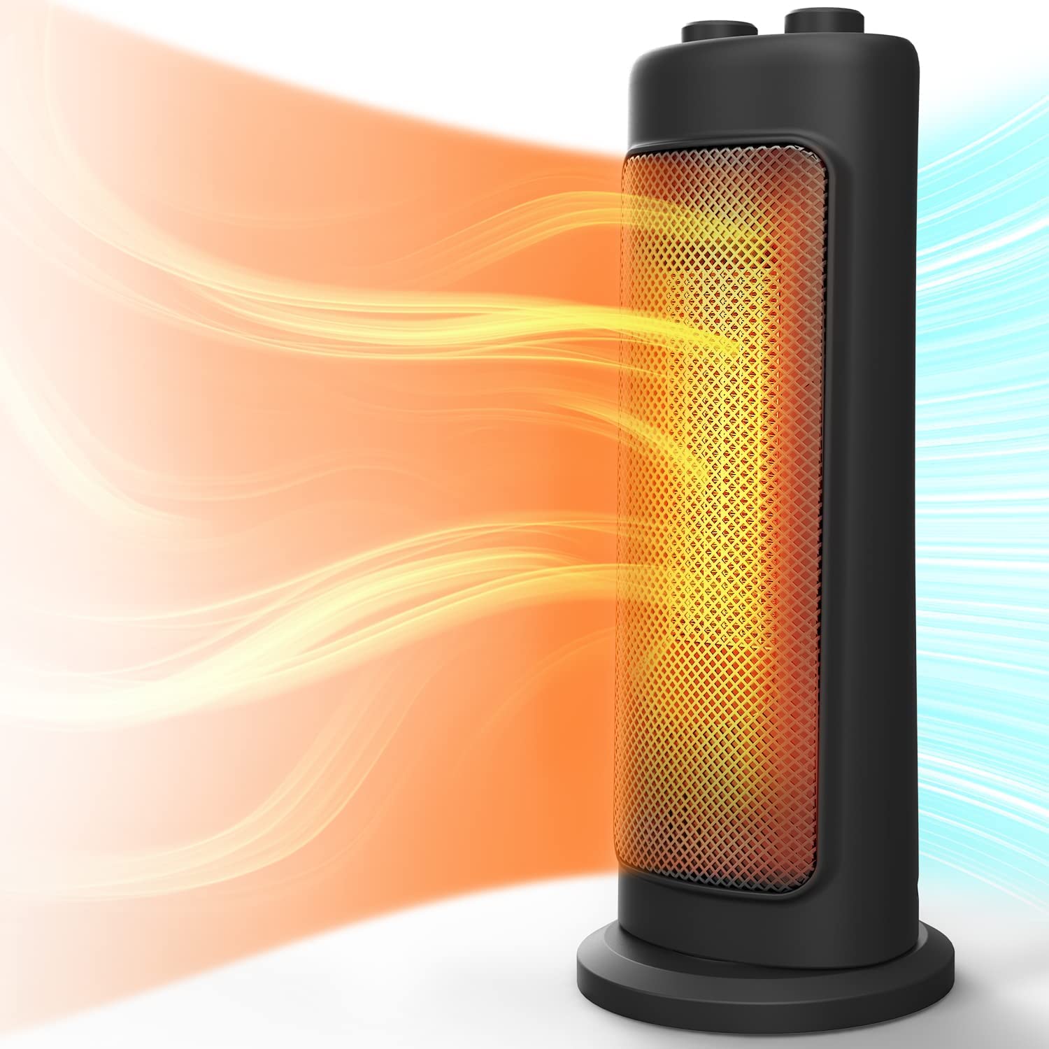 Amazon.com: Waoveow Space Heaters Indoor Use Electric, 16Inches  1500W-Ceramic Tower Heater, Fast Heating, Wide Oscillation, Adjustable  Thermostat, Over-heating u0026 Tip-over Protection Quiet Safety Office Bedroom  : Home u0026 Kitchen