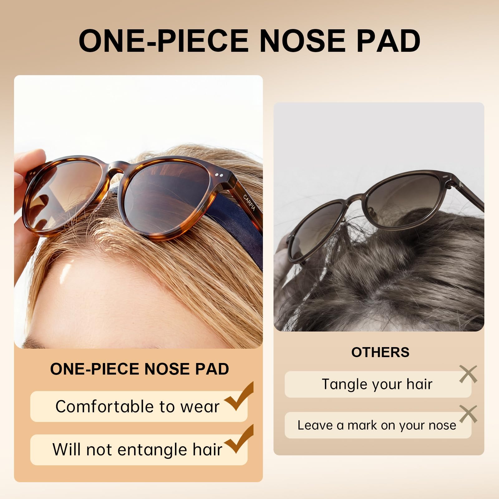 CARFIA Retro Sonnenbrille für Damen Polarisiert UV400 Schutz Kleine Gesicht | Elegant Rund Acetate Sunglasses, Schildkröte Muster, Geschenk für Schmal Gesicht Frauen & Ältere Jugendliche, Brillenetui