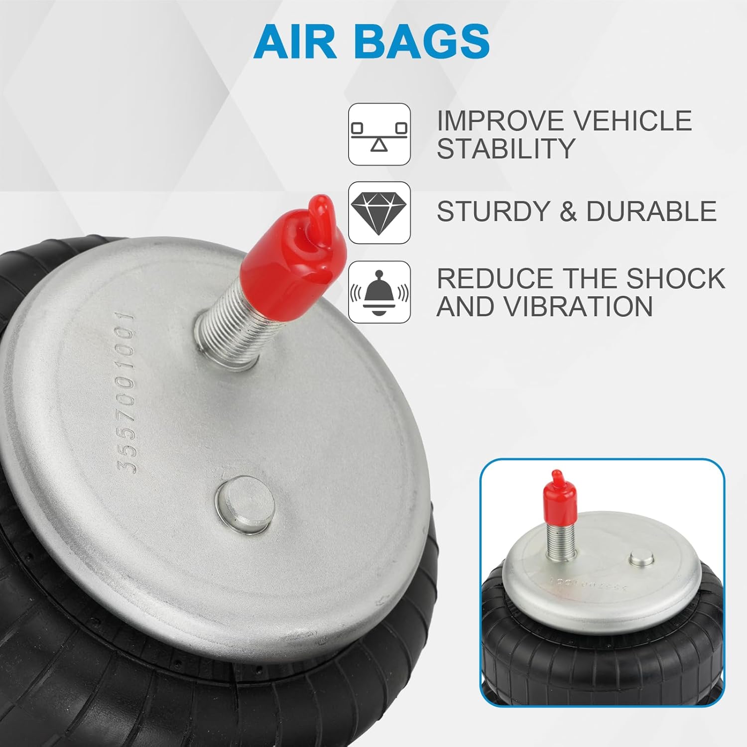 Rear Air Spring Bags Airbag Suspension Kit Replacement for TOYOTA TUNDRA 2WD/4WD 2007-2021, for Firestone Ride Rite 2445,5000 Lbs of Load Leveling Capacity