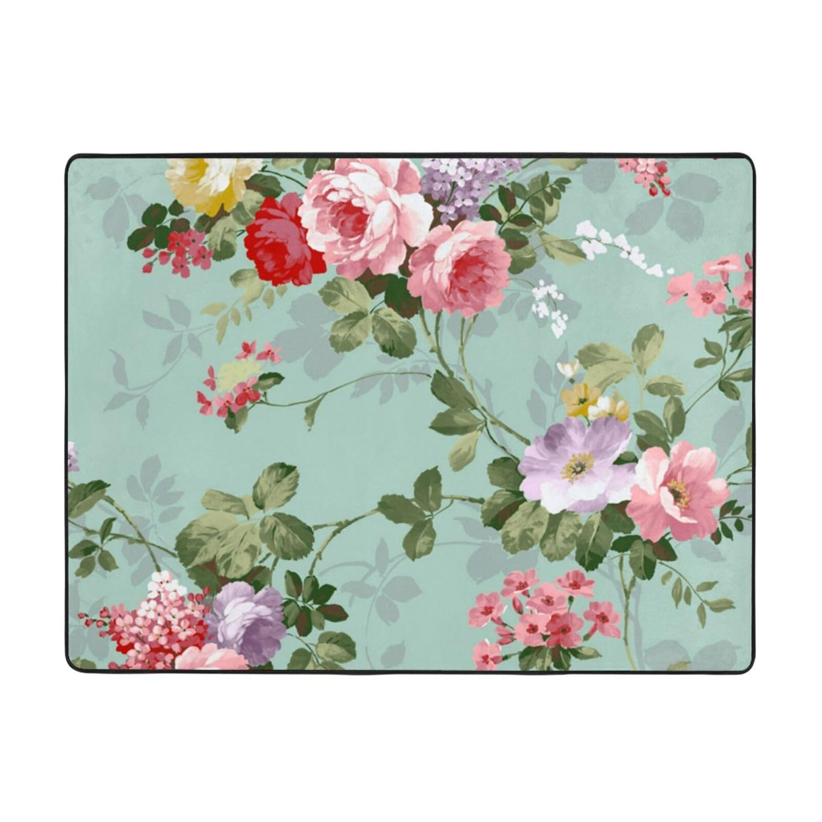Grand tapis flanelle PEIXEN 120x160 cm antidérapant et lavable