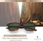 CARFIA Square Polarized Sunglasses for Men UV400 Protection Classic Retro Acetate Shades Driving Glasses