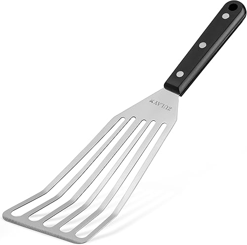 Miniatura 11 de Zulay Kitchen Cucharón colador de acero inoxidable de alta calidad, cuchara coladora grande de 15 pulgadas para freír, hervir y blanquear,