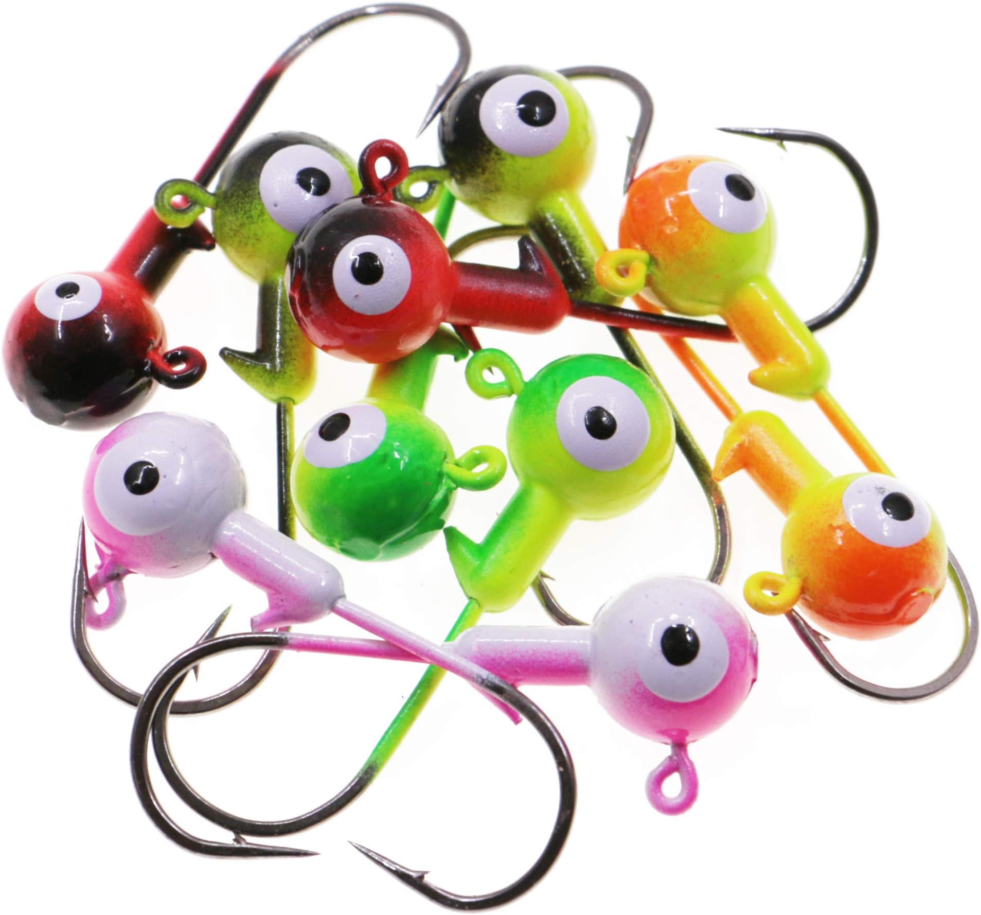 Fishing Lures Jig Heads,Ball Heads 1/32oz-1oz,Sharp Fishing Hooks for Freshwater or Saltwater