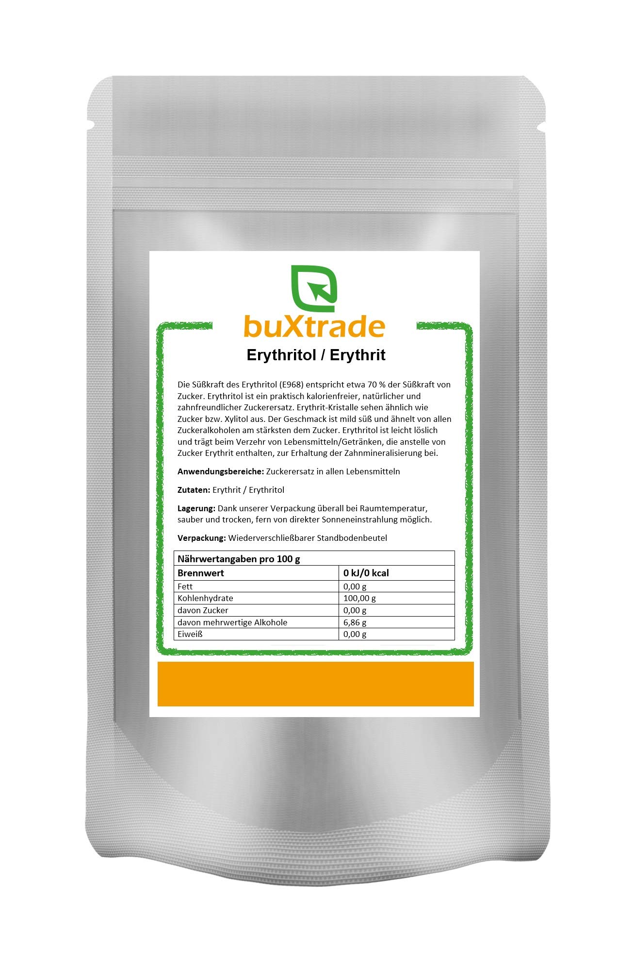 5 kg Erythritol | kalorienfreier Zuckerersatz | geschmacklich wie Zucker | natürliche Zuckeralternative | Erythrit | light Zucker