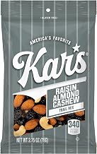 Kar’s Nuts Raisin Almond Cashew Trail Mix, 3 oz – Grab & Go Bags, Individual Snack Packs (Pack of 12), Gluten-Free Trail Mix Snack