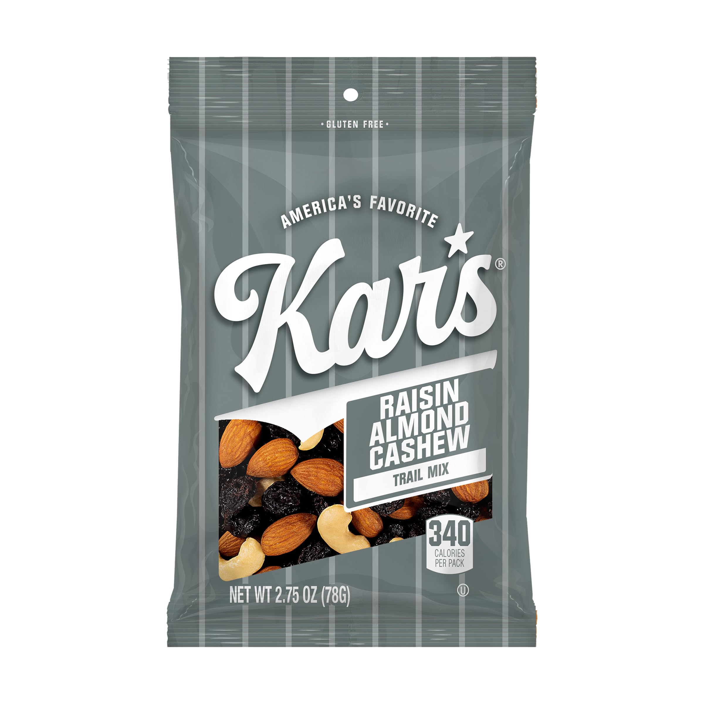 Amazon.com: Kar's Nuts Raisin Almond Cashew Trail Mix, 3 oz – Grab