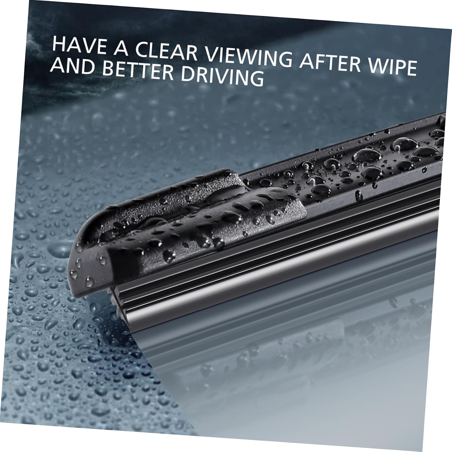 Garneck 2pcs Durable Black Rubber Wiper Strips Auto Windscreen Wiper Replacement for Efficient Cleaning