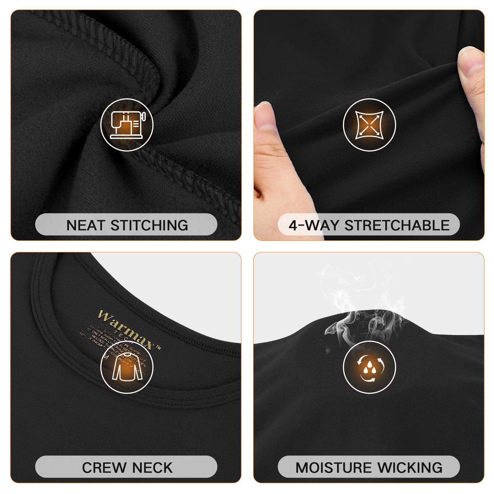 American Trends Womens Thermal Underwear Set Long Johns Base Layer Fleece Lined Top and Bottom Thermals Sets Loungewear