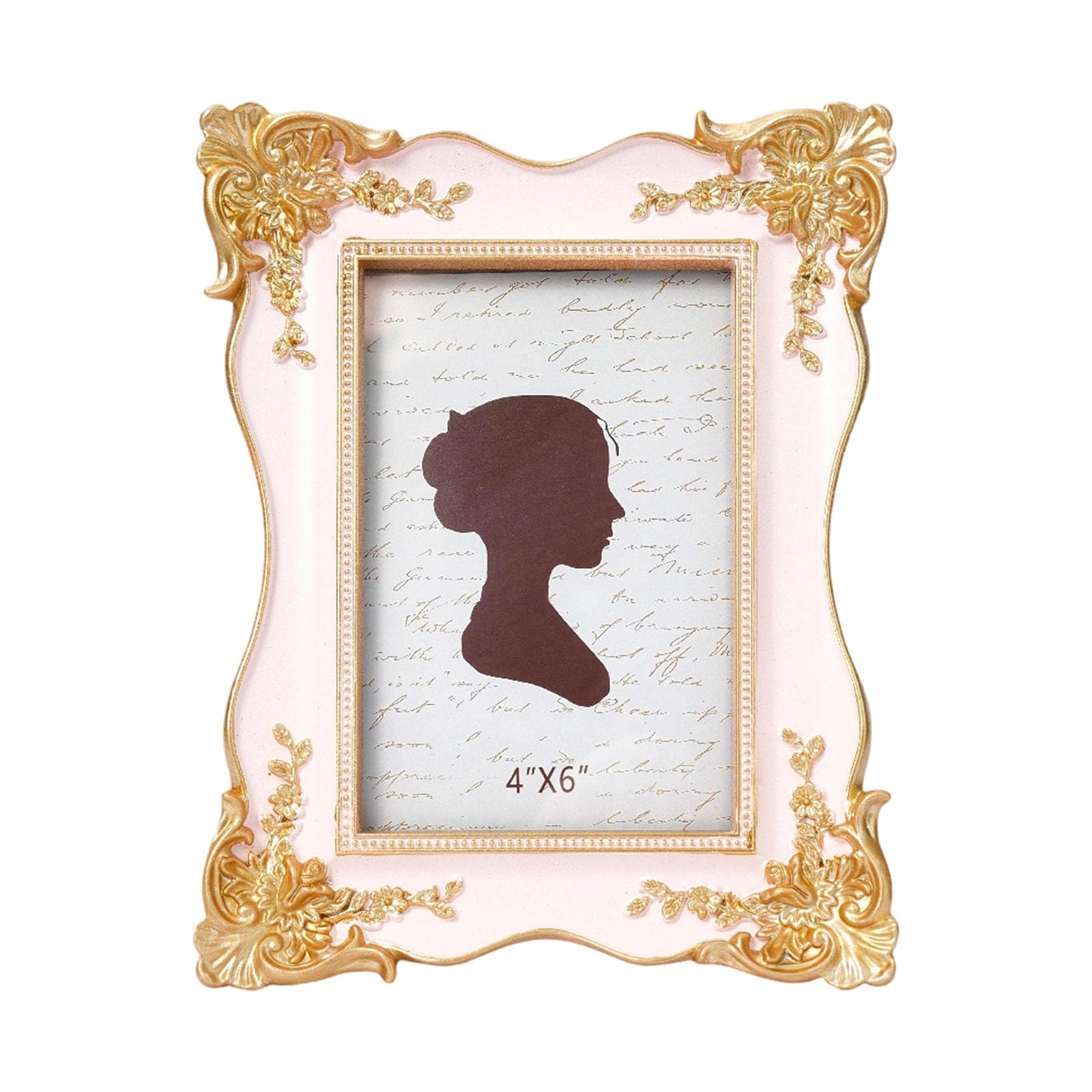 Antique Carved Resin Picture Frame with Hook and Stand for Wall Hanging or Tabletop Decors Wall Hanging Photo Frame