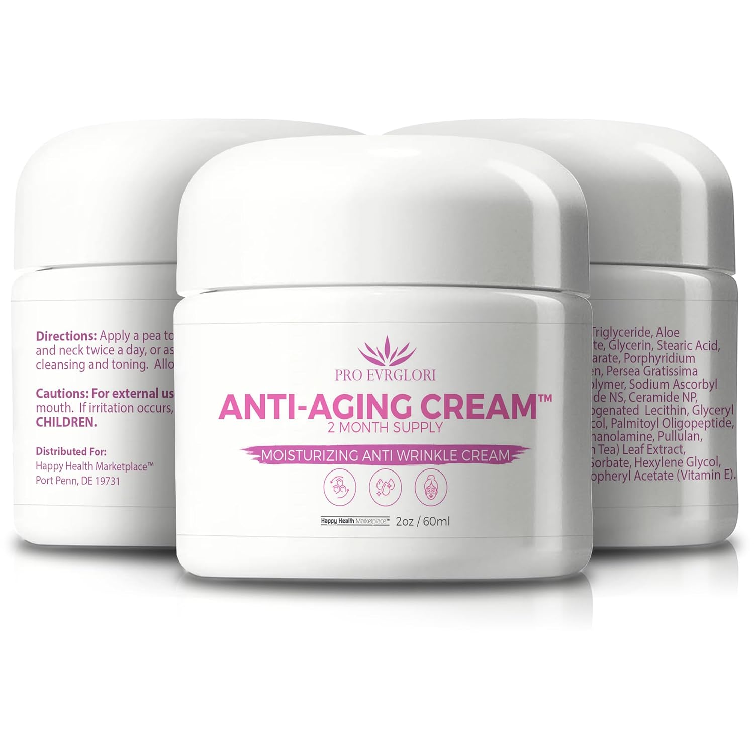 Pro Evrglori Anti Aging Cream - 2 Month - Our Best Anti Aging Cream for Women - Pro Everglori Skincare Anti Wrinkle Cream for Women - Pro Evrglori Anti Aging Skin Cream for Women - Skin Wrinkle Cream